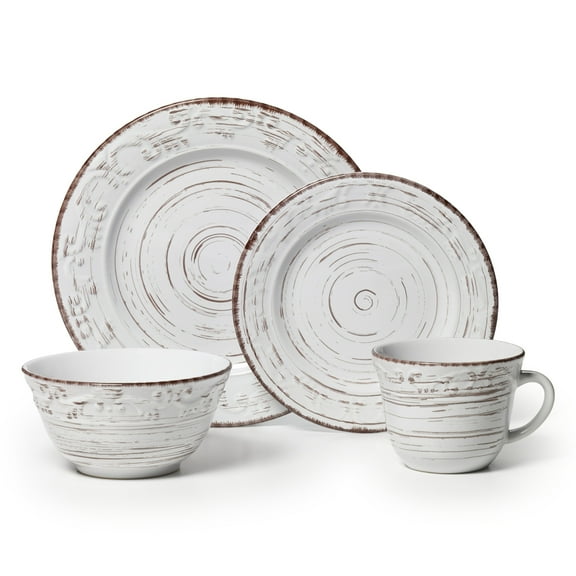 Pfaltzgraff® Trellis White Stoneware 16-Piece Dinnerware Set