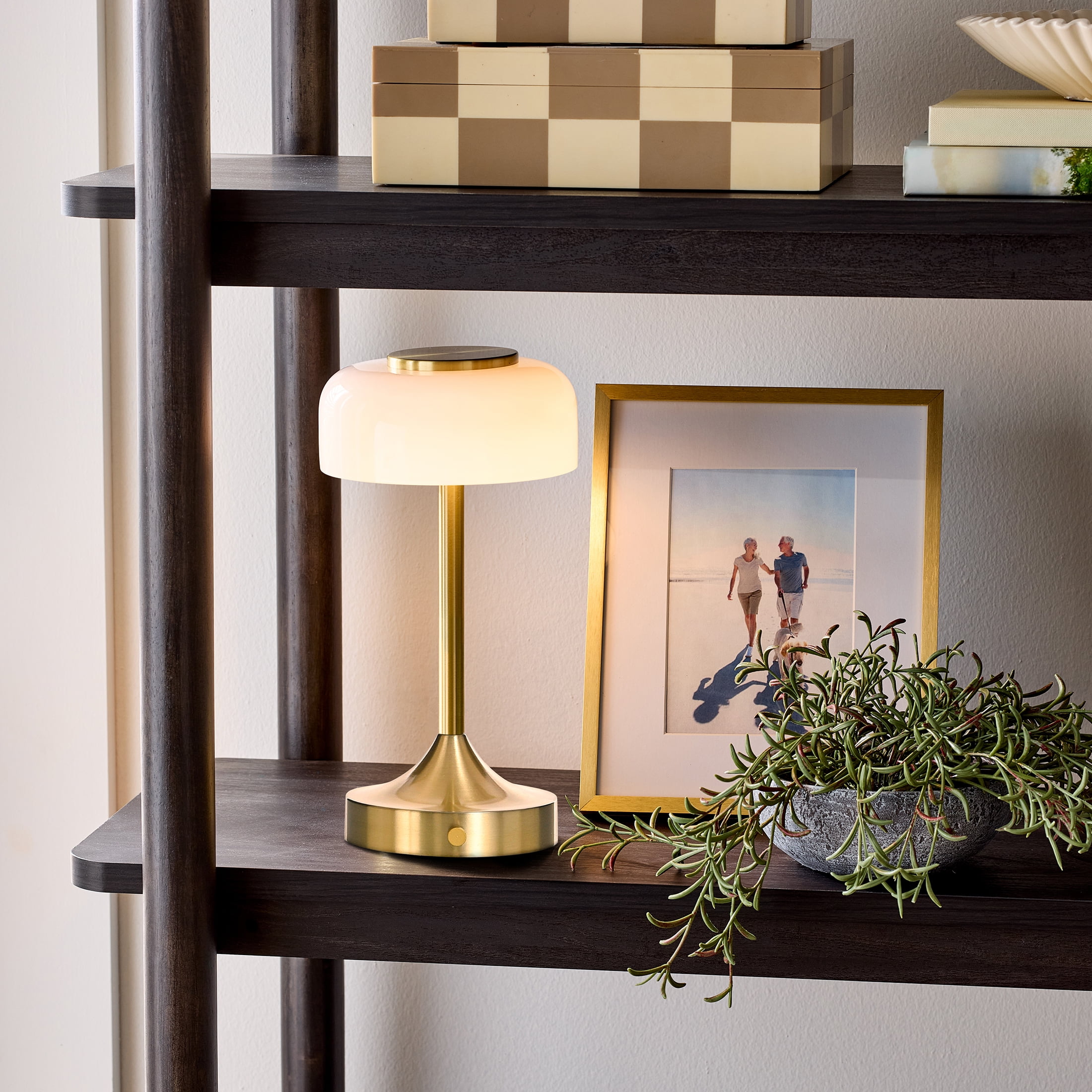 Better Homes & Gardens Portable Milk Glass Table Lamp