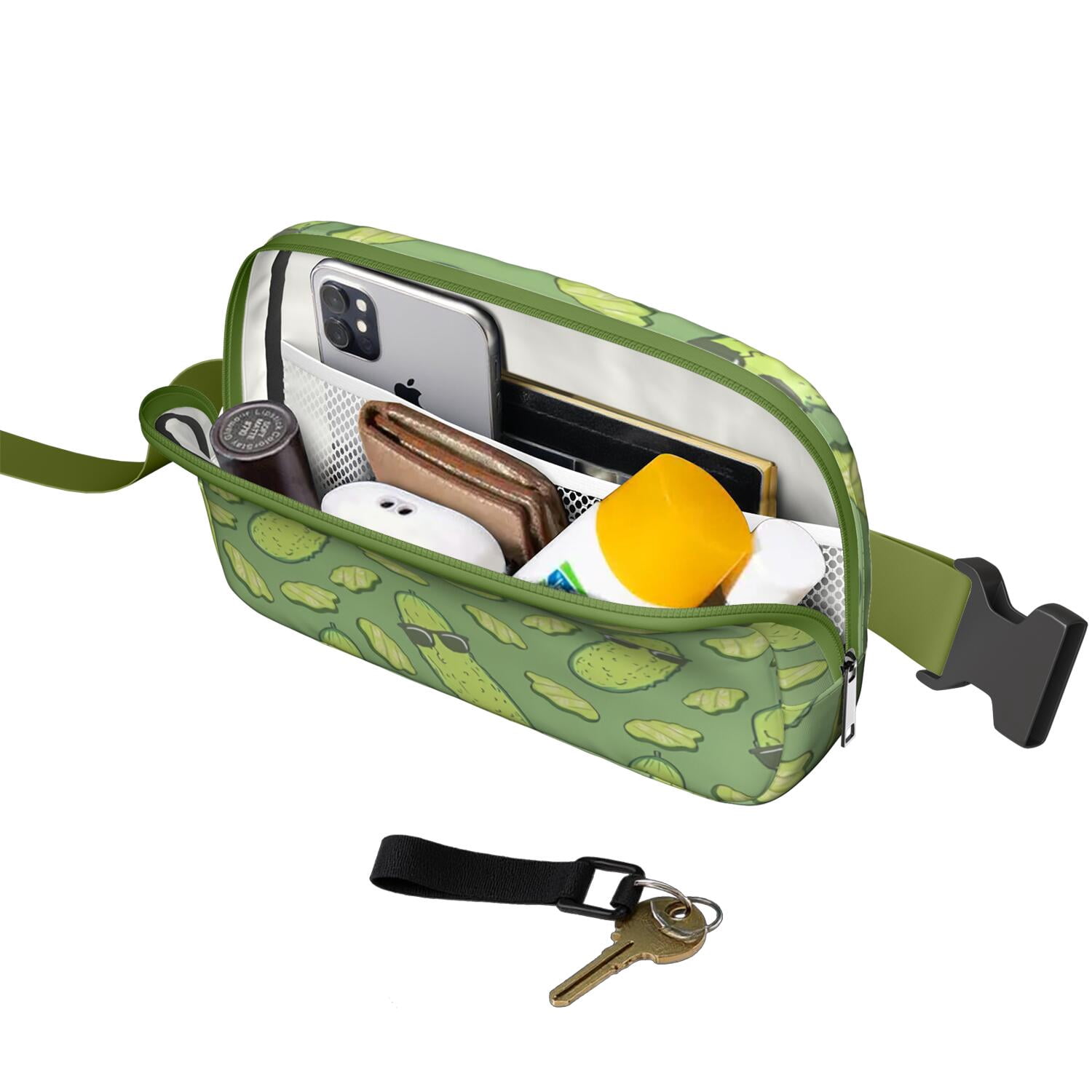 Food Lover Fanny Pack for Women – Cute Waist Bag with Colorful Food Print, Perfect for Foodies, Snack Fans & Fun Casual Outfits