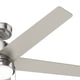 thumbnail image 2 of Ventilador de techo Hunter Fan Mansilla níquel cepillado 52 pulgadas, 2 of 5