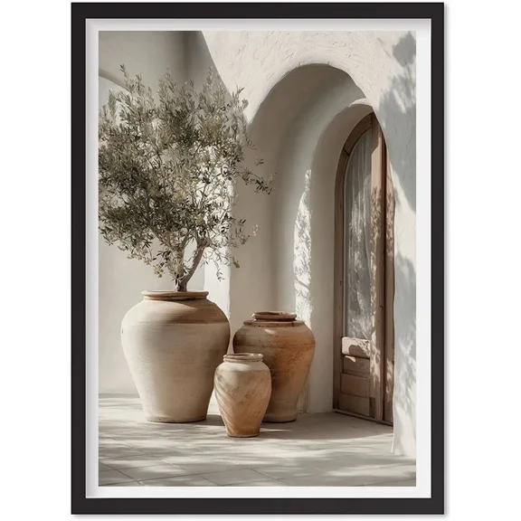 Olive Tree Prints Wall Art, Mediterranean Nature Poster Home Decor, Matte Canvas Stretched, Posters for Room Bedroom Living Room Bathroom Wall Decor, Posters & Art Prints, Gift.