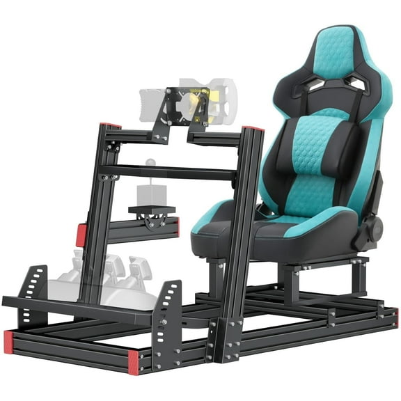 Racing Simulator Cockpit Stand with Elite Series Racing Seats for Logitech/Thrustmaster/Fanatec G29 G920 G923 T80 T300,djustable Steering Wheel Stand,Not Included Wheel,Pedals & Shifter