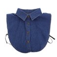 thumbnail image 1 of FELTECHELECTR Blusa vaquera con cuello desmontable y falso cuello de camisa, elegante y decorativa, gargantilla para mujer, accesorio versátil y moderno para combinar con otras prendas., 1 of 5