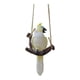 thumbnail image 1 of Figura de loro de jardín colgante, estatua de pájaro para jardín, decoración, adorable micro paisaje Loro blanco, 1 of 9