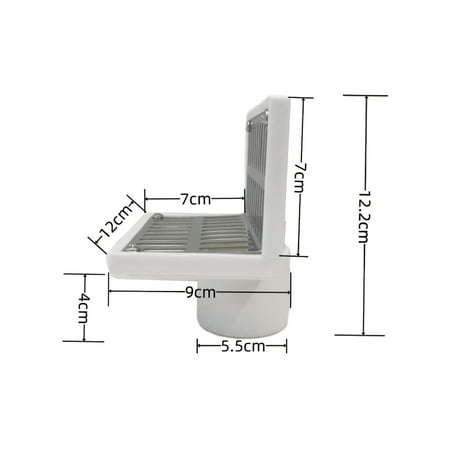 

Floor Waste Drain Trap Floor Side Drain Cover Gutter Protector Anti-Blocking