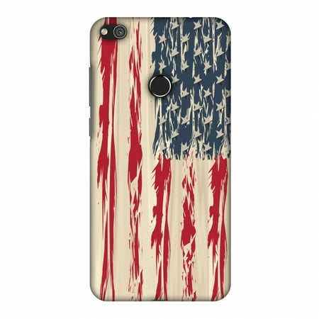 Splash Shield Lite Disposable - Huawei P8 Lite 2017 Case, Premium Handcrafted Printed Designer Hard Snap on Shell Case Back Cover for Huawei P8 Lite 2017 - USA flag- Paint splashes