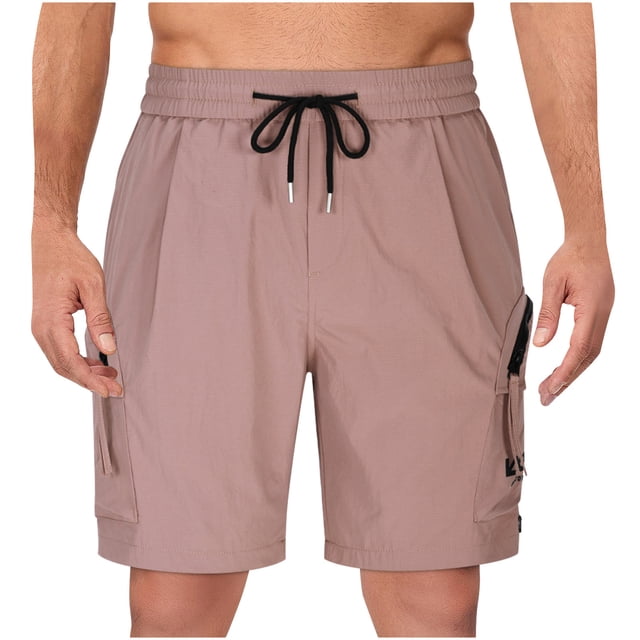 Fiudx Pantalone Cortos para Hombre, Transpirables, Informales, con Cintura Elástica, para Senderismo y Viajes, para Un Estilo de Vida Activo y con Tejido Suave.