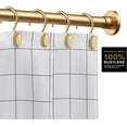 thumbnail image 2 of Brass Gold Shower Curtain Hooks, Decorative Shower Curtain Rings, Rust Resistant Heavy Duty Metal Shower Hooks for Bathroom, Shower Rings for Shower Curtain and Liner, Set of 12, Warm Gold, 2 of 5