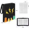thumbnail image 2 of Carpeta de tarjetas comerciales de 4 bolsillos, capacidad para 400 tarjetas con 50 bolsillos extraíbles, soporte para álbum de colección de tarjetas, juguetes de regalo para niños (negro) oso de fresa Electrónica, 2 of 5