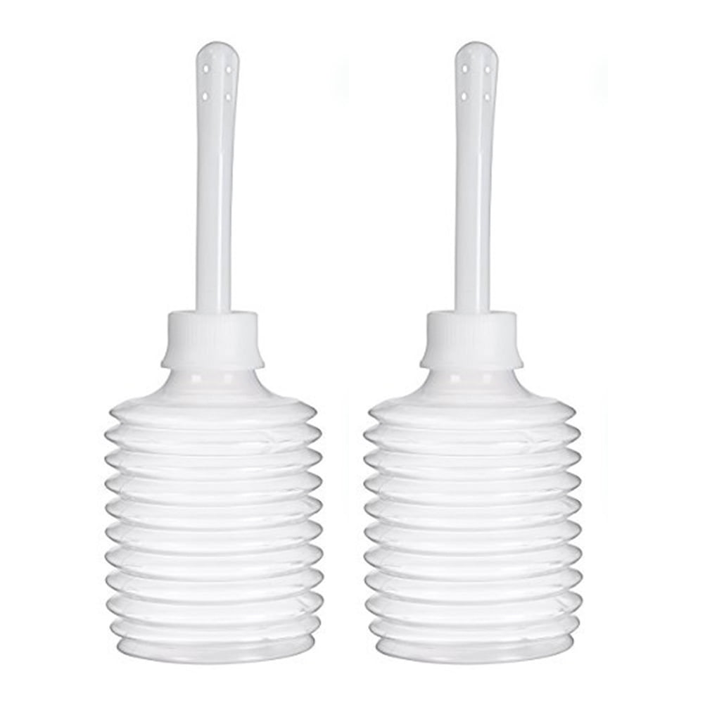 HEMOTON 2pcs 180ml Portable Disposable Clear Enema Douche Applicator Bottle Anal Applicator