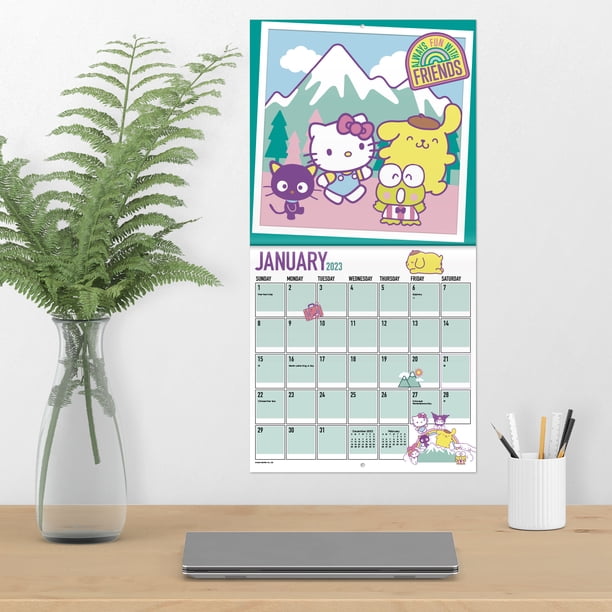 Trends International 2023 Hello Kitty Wall Calendar & Pushpins - Walmart.com