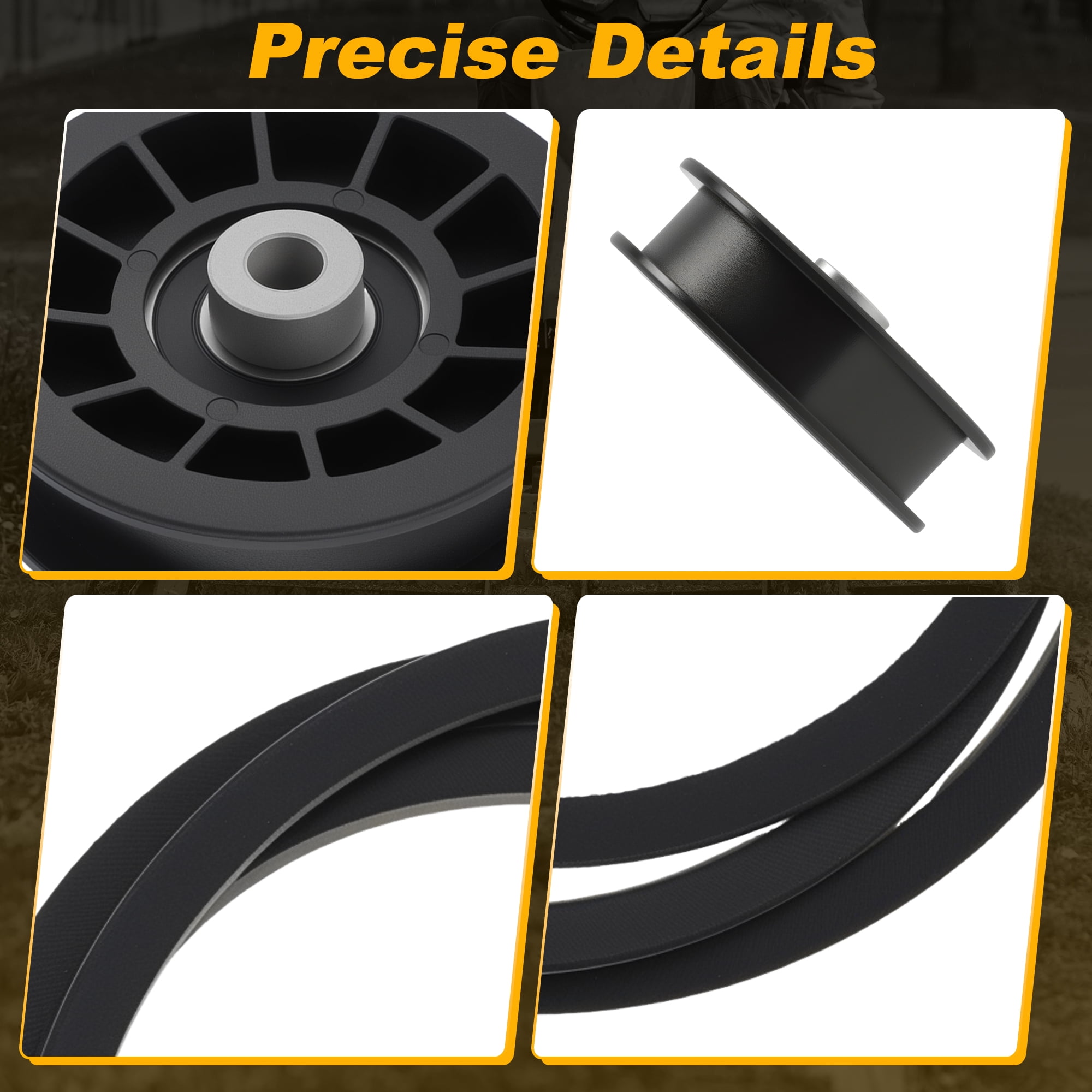 539110311/539110411 Drive Flat Idler Pulley Drive Belt for Husqvarna Z254F Z200 CZ3815 CZ4217 RZ5424 Z5426 Zero-Turn RZ4623 Ride On Lawn Mower for Poulan Pro 460ZX Lawn Tractor