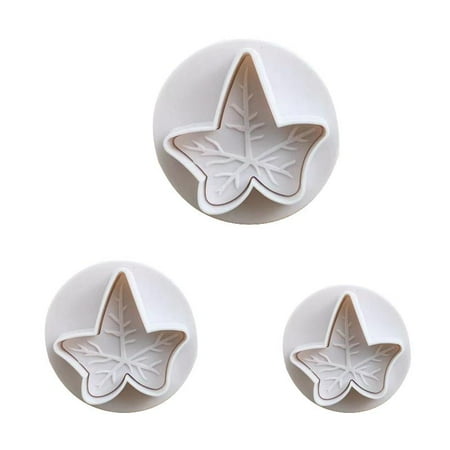 

SUOAGIN 3 Pack Plastic Cookie Mould Maple Leaf Cookie Cutters Biscuits Stampers Cutters