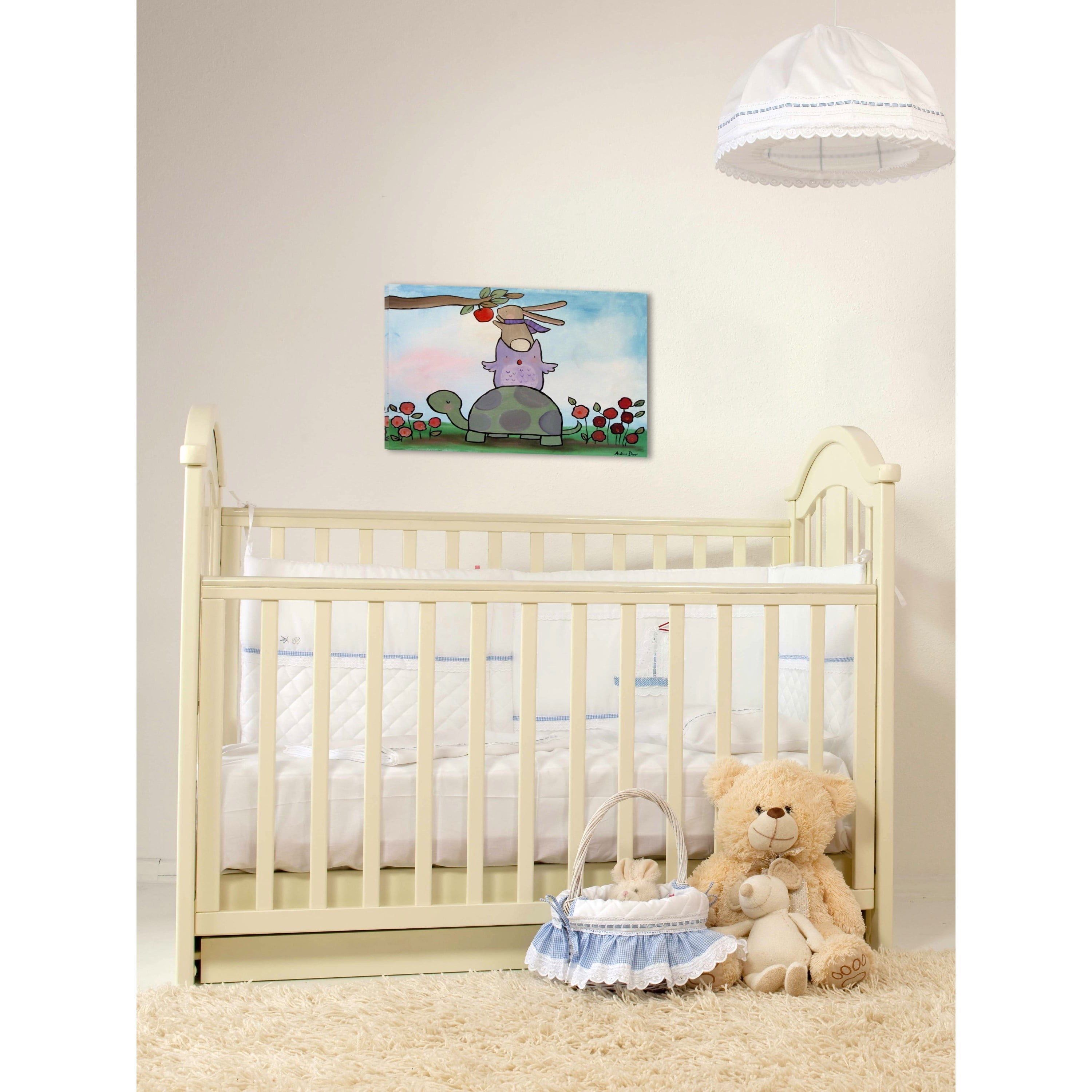 Marmont Hill "Helping Friends" by Andrea Doss Painting Print on Wrapped Canvas
