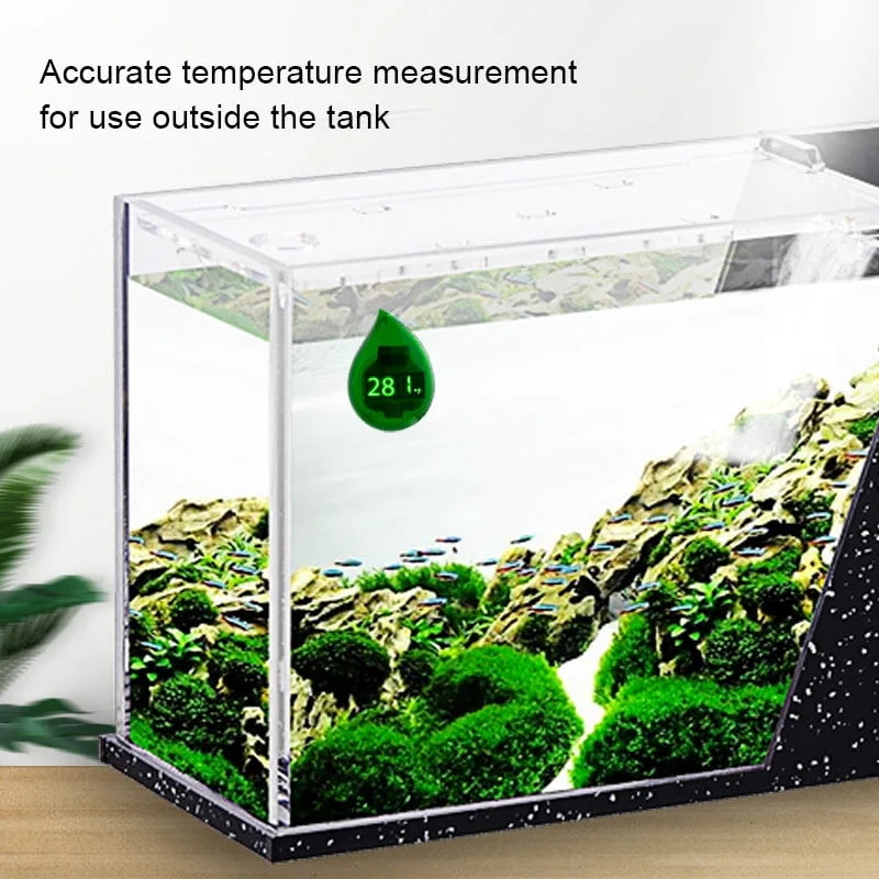 Aquarium Thermometer Mini Electronic Accurate LED Digital Display Turtle Tank Temperature Measure Fish Tank Accessories