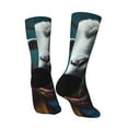 thumbnail image 3 of Goofa Surrealist Goat Printed Men's Crew Socks, Soft Durable Breathable Moisture-Wicking with Odor Control Cotton socks, 3 of 9