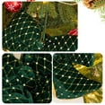 thumbnail image 4 of EazyTech Flocking Velvet Christmas Tree Bow Ornament Classic Holiday Décor for Tree Topper Wreath Garland Gift Wrap, Green Plaid Velvet Bow with Sturdy Loop for Easy Hanging, 3 Sizes, 4 of 6