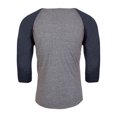 thumbnail image 2 of Next Level - Camiseta mangas ranglán 3/4 Tri-Blend para adultos unisex (Azul Marino Vintage/Premium Jaspeado), 2 of 2