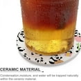 thumbnail image 4 of GZHJMY 2Pcs Round Panda Playing Theme Ceramic Coasters with Cork-Backed for Coffee Drink, Cup Mat Absorbent Stone Coasters, 4 of 6