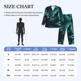 thumbnail image 4 of Halloween Costumes Mens Pajamas Set, Halloween Vintage Skull Black Cat Halloween Pajamas Button Down Long Sleeve Loungewear Halloween Sleepwear Pjs sets for Men, 4 of 7