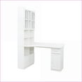 thumbnail image 3 of Desks | Modern White L-Shaped Corner Desk with Storage, Hutch & Drawers for Home Office Study | Particle Board+MDF, 3 of 7