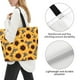 thumbnail image 3 of Balery Artistic Zebra Print Sunflower Bolsa Tote Estilo Estético con Cremalleras, Bolsa de Hombro, Bolsa de Compras Grande y Plegable, 3 of 8