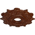 thumbnail image 3 of Ekena Millwork 17 1/2"OD x 4"ID x 1"P Preston Ceiling Medallion (Fits Canopies up to 4"), Hand-Painted Burnished Mahogany Crackle, 3 of 5