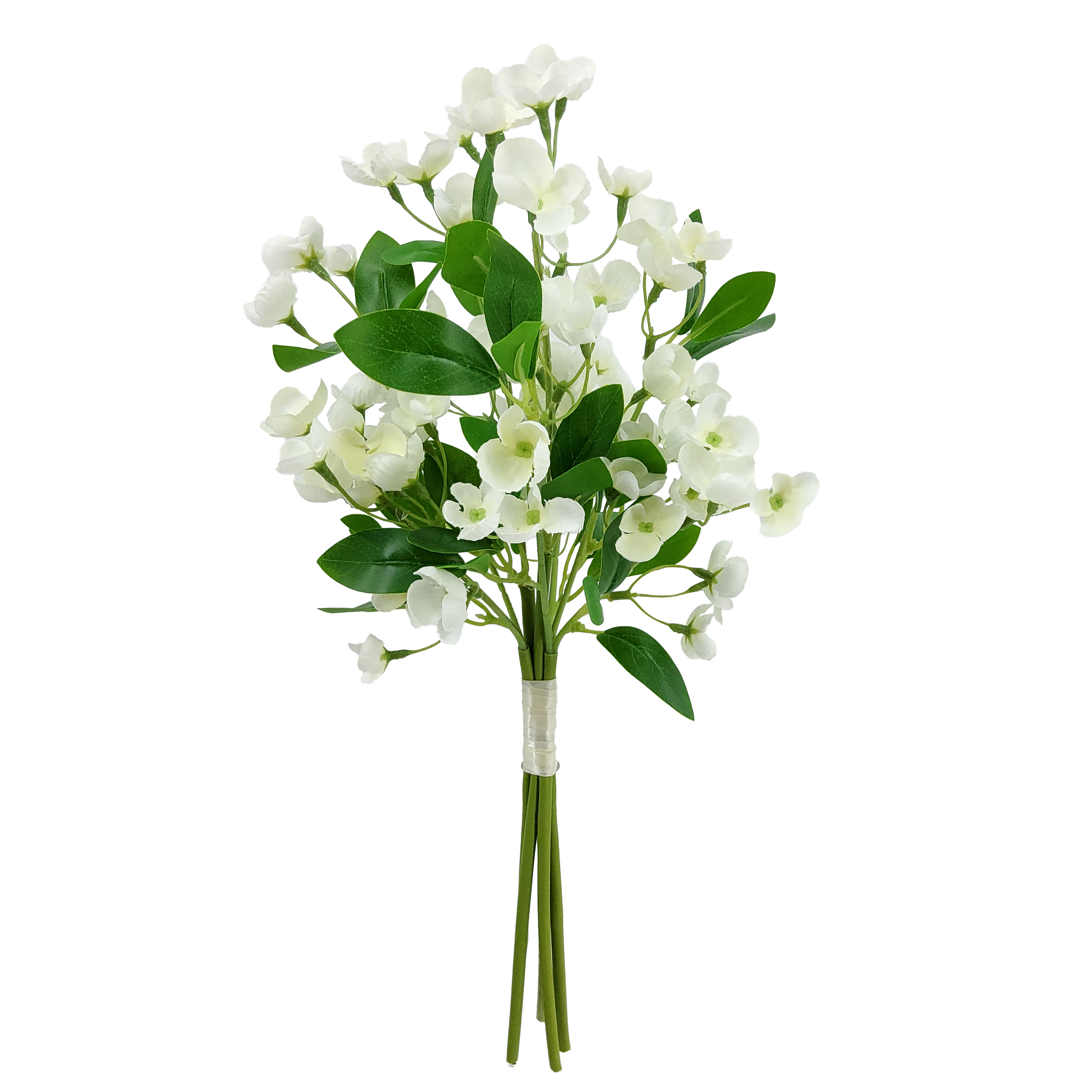 Mainstays 17in Indoor Artificial Wildflower Bundle, White Color, Eranthis Flower Pattern