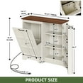 thumbnail image 6 of Uforic Tilt Out Trash Can Cabinet for 13-gal Trash Bin, Kitchen Storage Cabinet with Doors & Shelves, White, 6 of 9