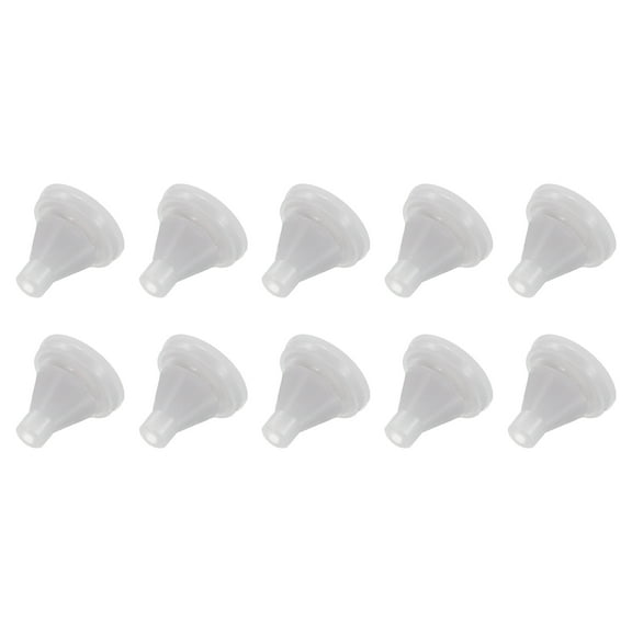 10pcs Shower Head Replacement Nozzles, Silicone Nozzle Sprinkler Spout Round Nib Fit 4mm Hole, Light Grey