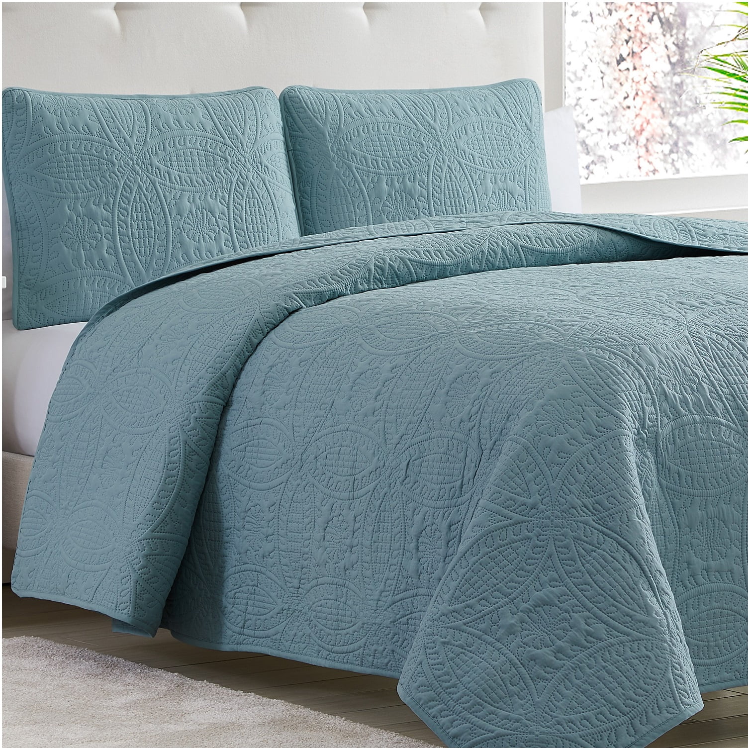 Mellanni Bedspread Coverlet Set, Oversized Quilts For California King Size Beds