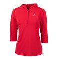 thumbnail image 2 of Women's Cutter & Buck Red Atlanta Braves Americana Logo DryTec Virtue Eco Pique Recycled Half-Zip Pullover Hoodie, 2 of 3