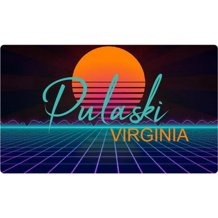 

Pulaski Virginia 4 X 2.25-Inch Fridge Magnet Retro Neon Design