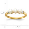 thumbnail image 4 of 10K Yellow Gold Diamond And Fw Cultured 3-Pearl Ringsize 7 - Jbsp, 4 of 5