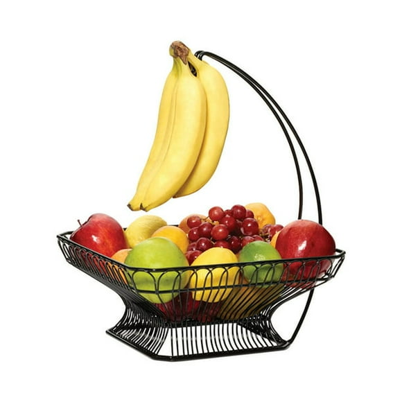 Panier de Fruits en Métal avec Crochet à Banane de la Campagne Française Mikasa