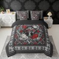 thumbnail image 2 of Erosebridal Tree of Life Twin Bedding Sets, Bohemian Aztec Mandala Bedding Comforter Set, Black Gray Red, Black Reversible 7-Piece, 2 of 6