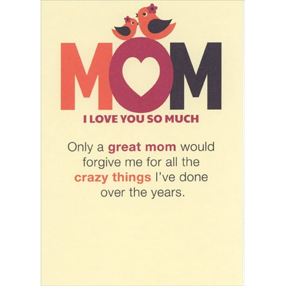 RSVP Crazy Things I've Done Humorous : Funny Mother's Day Card for Mom