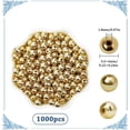 thumbnail image 2 of 1 caja de 1000 cuentas de plástico doradas de 6 mm, espaciadoras de plástico lisas, galvanizadas, chapadas en oro, espaciadoras sueltas, cuentas redondas, 2 of 6
