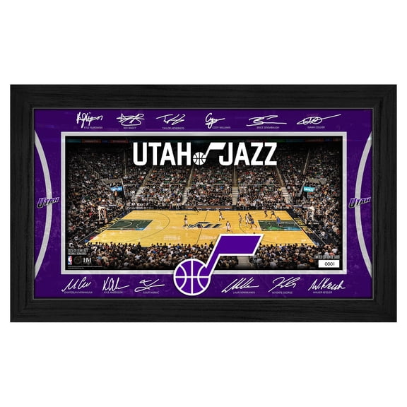 Highland Mint  Utah Jazz 2025 Signature Court Framed Picture