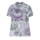 thumbnail image 4 of Tops de Manga Corta para las Mujeres Suelto Ajuste Casual Cortado Manga Corta Blusa de Impresión, Camisa Suelta de Cuello Redondo de Poliéster, Lavado a Mano Primavera Verano, 4 of 5