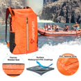 thumbnail image 4 of Mochila seca impermeable Piscifun 10L naranja con bolsa, 4 of 6
