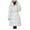 White, variant on Womens Long Down Coats Fall Winter Thick Warm Double Closure Puffer Jacket Casual Cozy Long Sleeve Outerwear with Pockets and Drawstring White L