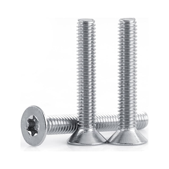 Star Drive Vis 50pcs Acier Inoxydable SS304 Tête Plate Star Drive Machine Vis Boulons(M 4×20)