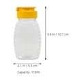 thumbnail image 2 of FRCOLOR Transparent PP Honey Jars Squeeze Bottles 4pcs Set for Storage with Lids Ideal for Maple Syrup, 2 of 8