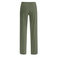 thumbnail image 6 of Ovticza Women Pajama Pants Comfy Pj Bottom with Pockets Stretch Wide Leg Sleepwear Palazzo Pants Green M, 6 of 6
