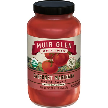 Cabernet Wine Sauce - Muir Glen Organic Cabernet Marinara Pasta Sauce 25.5 oz.