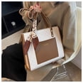 thumbnail image 5 of Bolso de mano de gran capacidad para mujer, bolso cruzado texturizado, 5 of 5