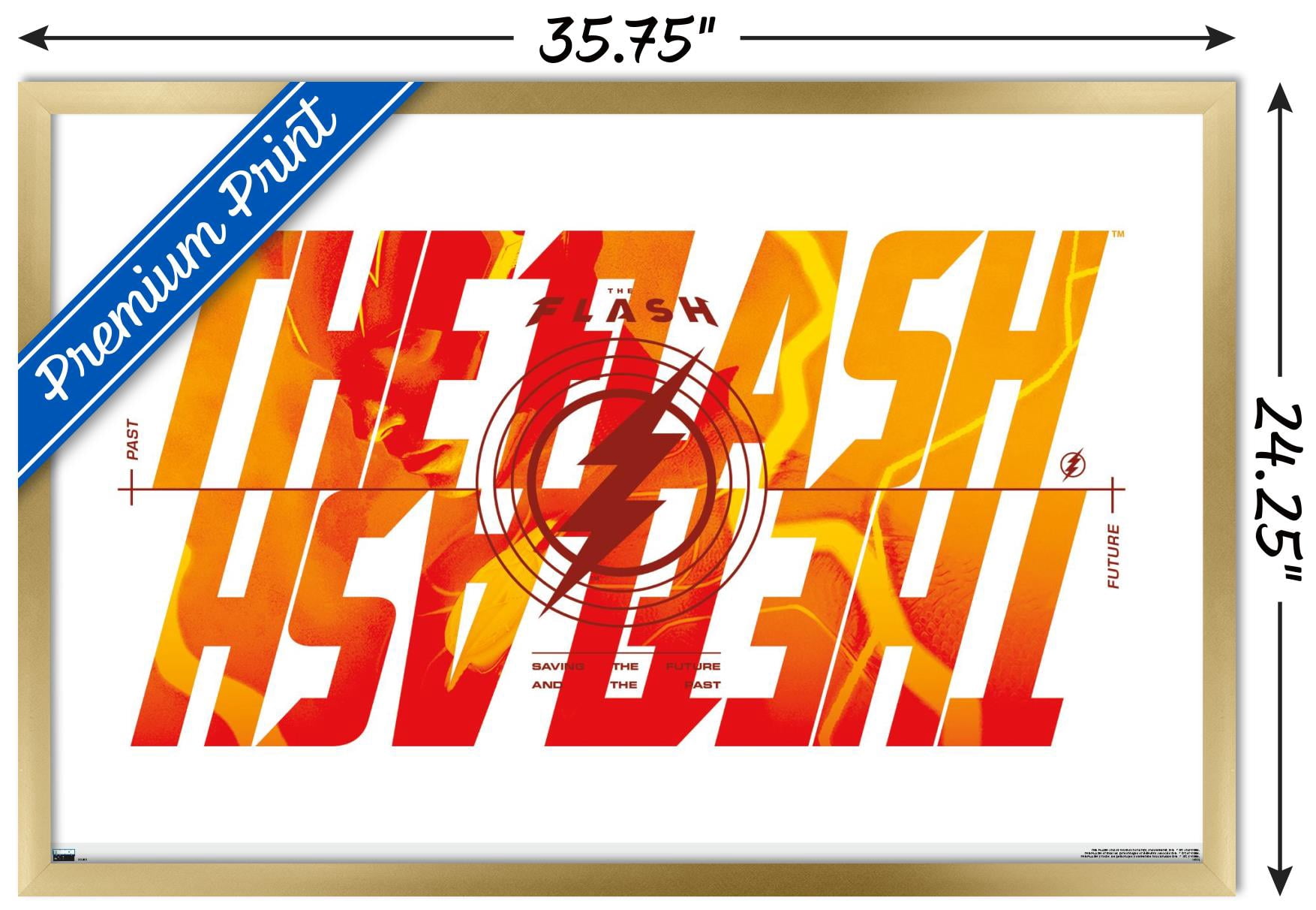 DC Comics Movie The Flash - Reverse Wall Poster, 22.375" x 34" Framed
