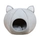 thumbnail image 3 of Lindo nido para gatos, casa para mascotas, cálida, suave y acogedora con cojín lavable extraíble, tienda para mascotas, cama tipo cueva, cama nido , gris M, 3 of 8