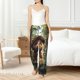 thumbnail image 4 of Balery Jungle Hat Bear Pantalones de pijama para mujer, pijamas ultraligeros, pantalones de estar por casa-Large, 4 of 6